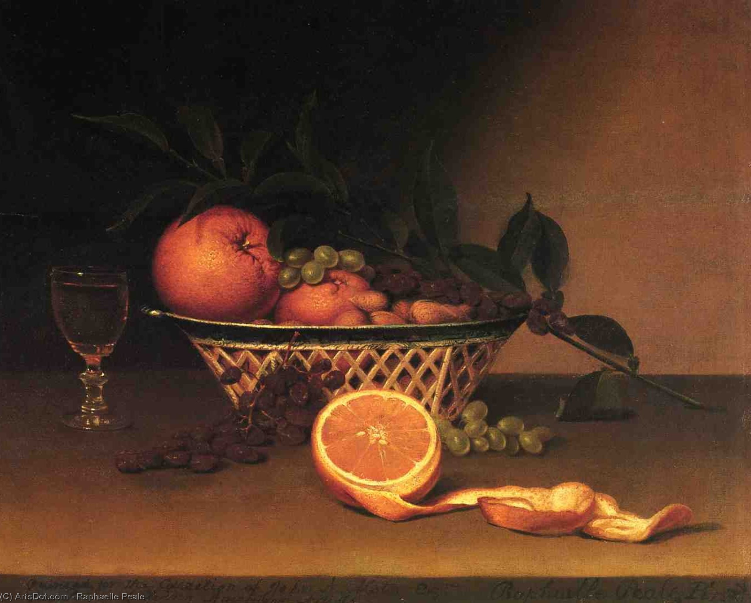 WikiOO.org - Εγκυκλοπαίδεια Καλών Τεχνών - Ζωγραφική, έργα τέχνης Raphaelle Peale - Still Life with Oranges