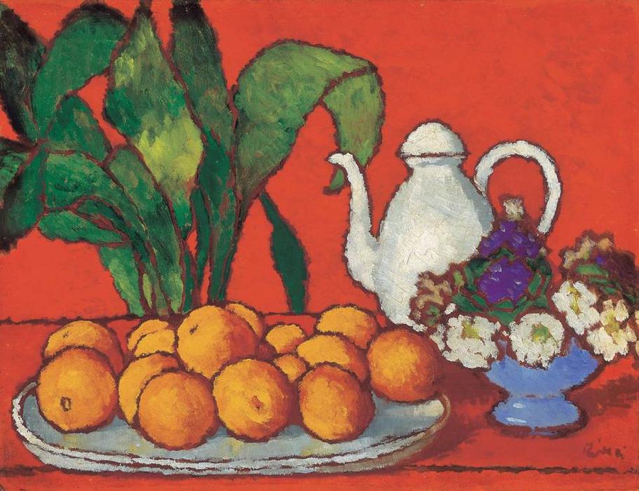 WikiOO.org - Εγκυκλοπαίδεια Καλών Τεχνών - Ζωγραφική, έργα τέχνης Jozsef Rippl Ronai - Still-life with Oranges