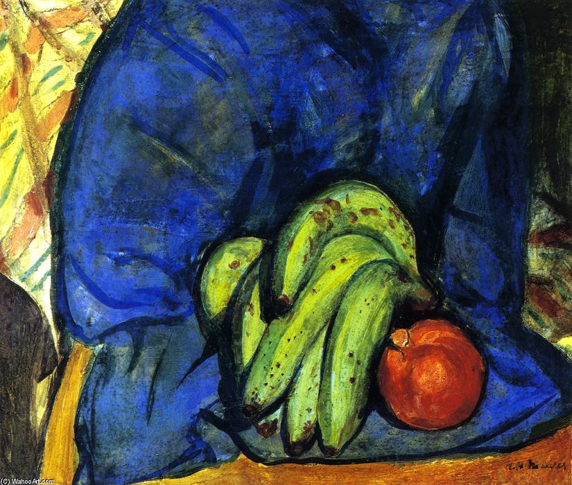 WikiOO.org - Güzel Sanatlar Ansiklopedisi - Resim, Resimler Alfred Henry Maurer - Still LIfe with Pomegranate and Bananas