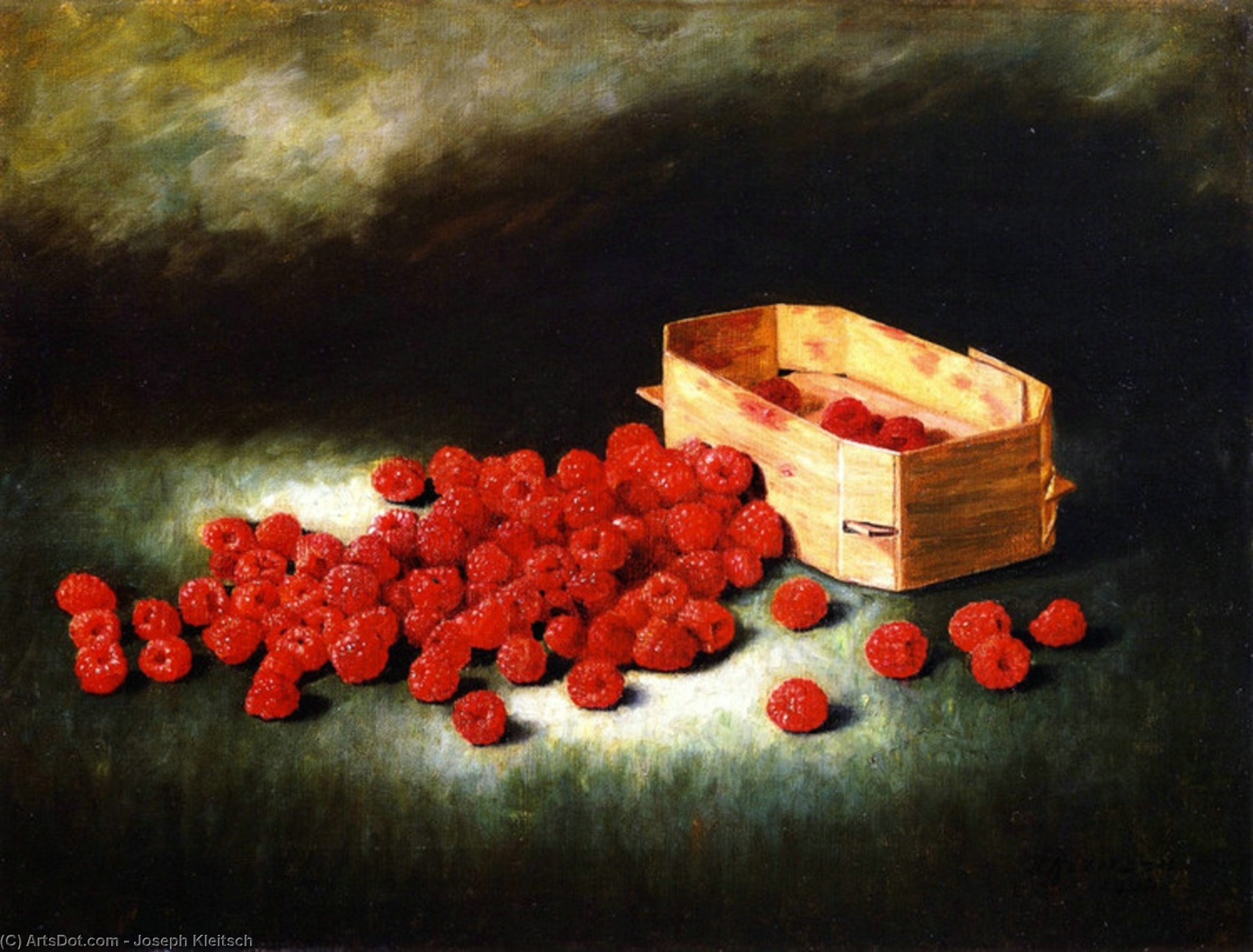 Wikioo.org - The Encyclopedia of Fine Arts - Painting, Artwork by Joseph Kleitsch - Still Life with Raspberries