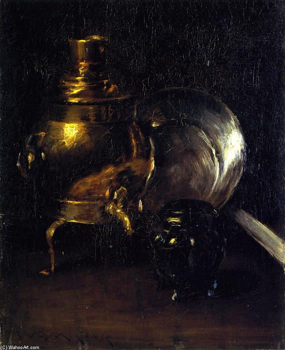 Wikioo.org - The Encyclopedia of Fine Arts - Painting, Artwork by William Merritt Chase - Still LIfe with Samovar