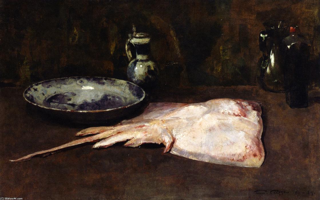 Wikioo.org - The Encyclopedia of Fine Arts - Painting, Artwork by Soren Emil Carlsen - Still Life with Skate