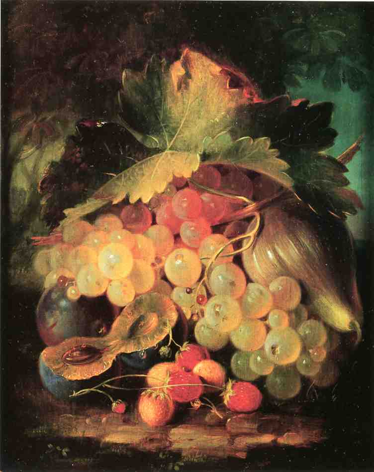 Wikioo.org - The Encyclopedia of Fine Arts - Painting, Artwork by George Forster - Still Life with Strawberries