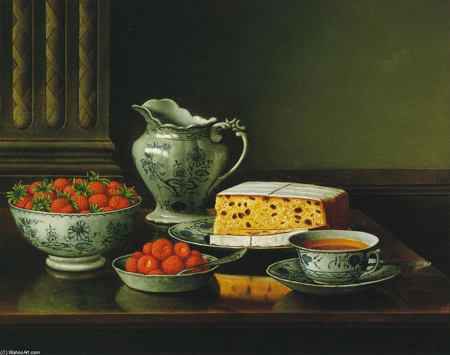 Wikioo.org - The Encyclopedia of Fine Arts - Painting, Artwork by Levi Wells Prentice - Still LIfe with Strawberries