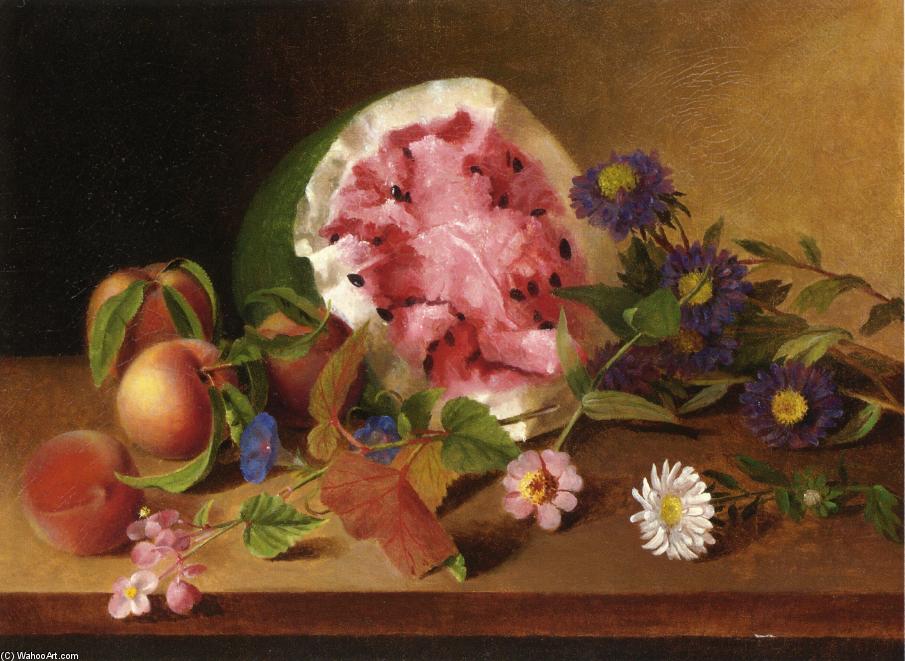 WikiOO.org - אנציקלופדיה לאמנויות יפות - ציור, יצירות אמנות James Peale - Still LIfe with Watermelon