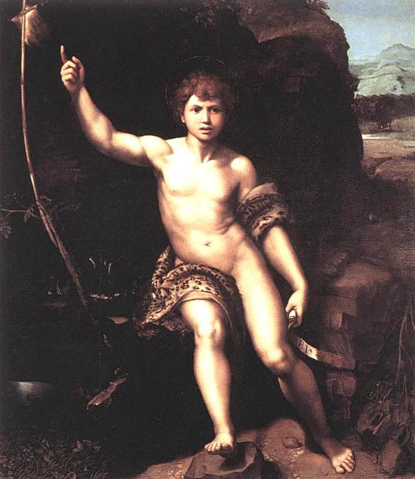 Wikioo.org - The Encyclopedia of Fine Arts - Painting, Artwork by Raphael (Raffaello Sanzio Da Urbino) - St John the Baptist
