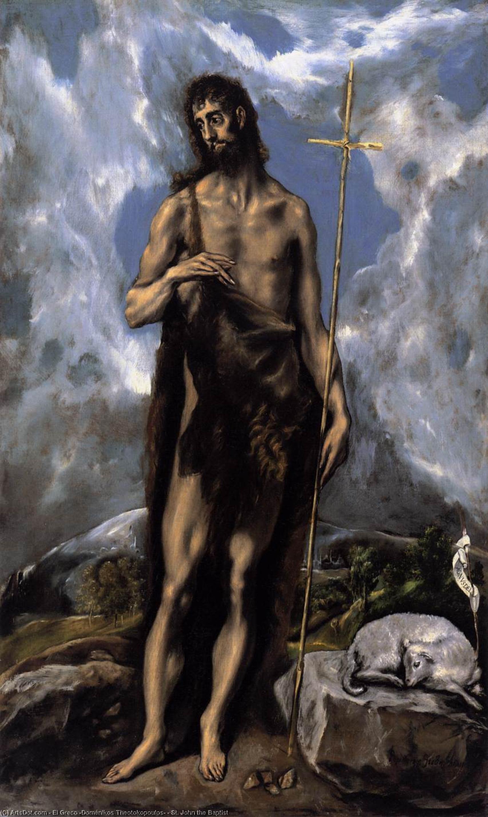 Wikioo.org – L'Enciclopedia delle Belle Arti - Pittura, Opere di El Greco (Doménikos Theotokopoulos) - san giovanni dopodomani  battista