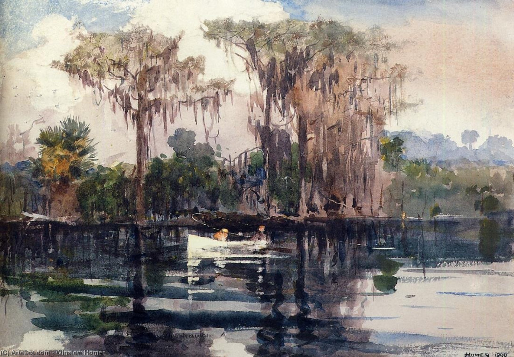 WikiOO.org - Enciklopedija likovnih umjetnosti - Slikarstvo, umjetnička djela Winslow Homer - St. John's River, Florida