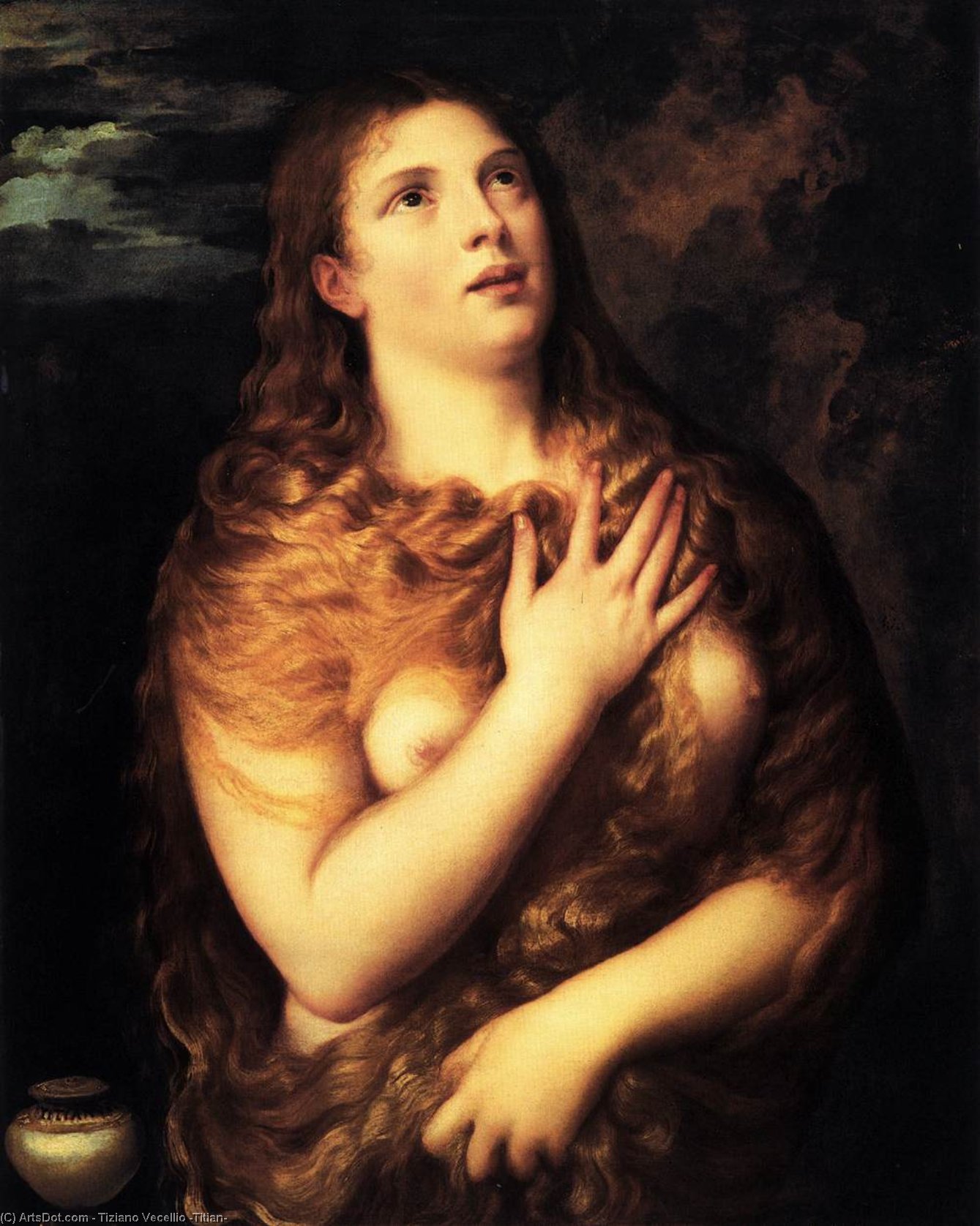 Wikioo.org - Bách khoa toàn thư về mỹ thuật - Vẽ tranh, Tác phẩm nghệ thuật Tiziano Vecellio (Titian) - St Mary Magdalene
