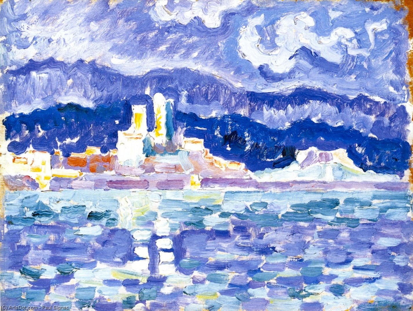 Wikioo.org – L'Enciclopedia delle Belle Arti - Pittura, Opere di Paul Signac - il tempesta , Antibes