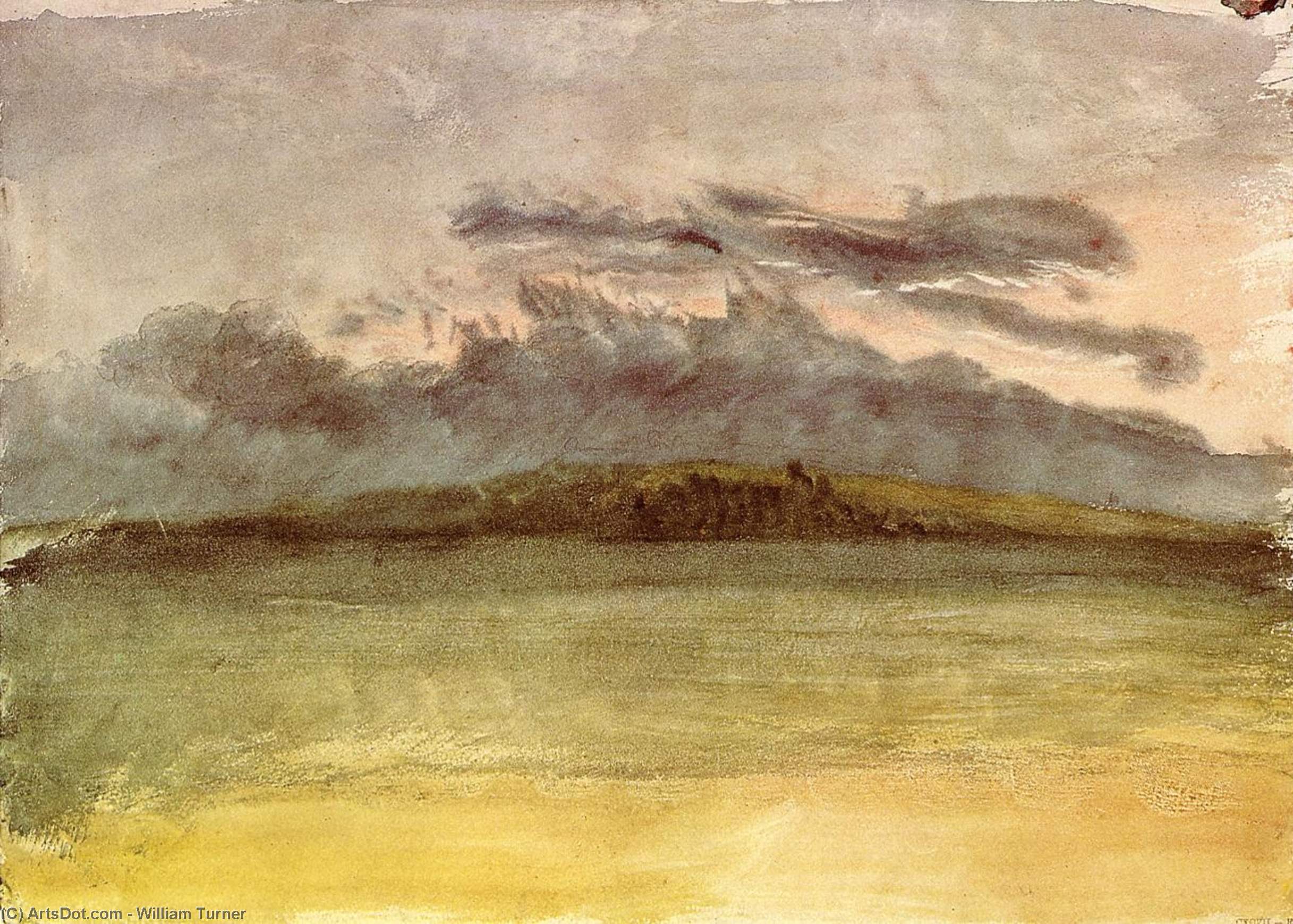 WikiOO.org - Encyclopedia of Fine Arts - Målning, konstverk William Turner - Storm-Clouds: Sunset
