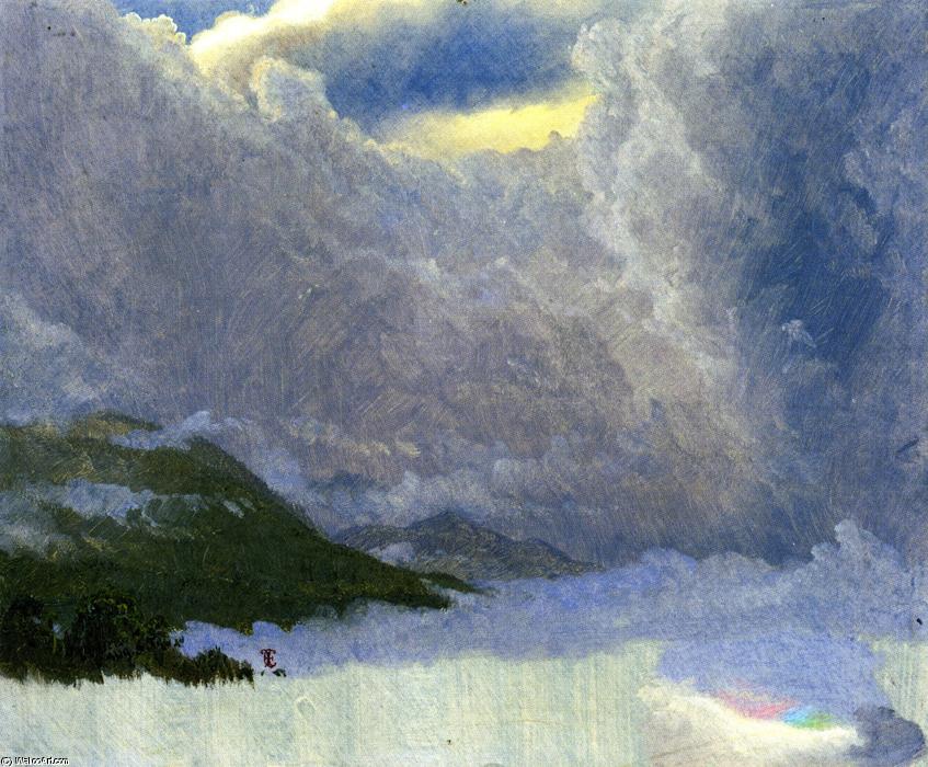 Wikioo.org – La Enciclopedia de las Bellas Artes - Pintura, Obras de arte de Frederic Edwin Church - Tormenta en el azul Montañas , Jamaica