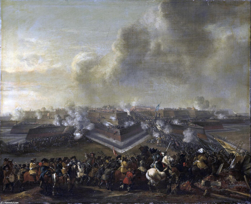 Wikioo.org - The Encyclopedia of Fine Arts - Painting, Artwork by Pieter Wouwerman - The storming of Coevorden, December 30, 1672