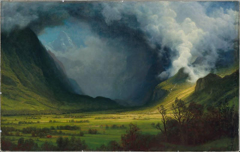WikiOO.org - אנציקלופדיה לאמנויות יפות - ציור, יצירות אמנות Albert Bierstadt - Storm in the Mountains