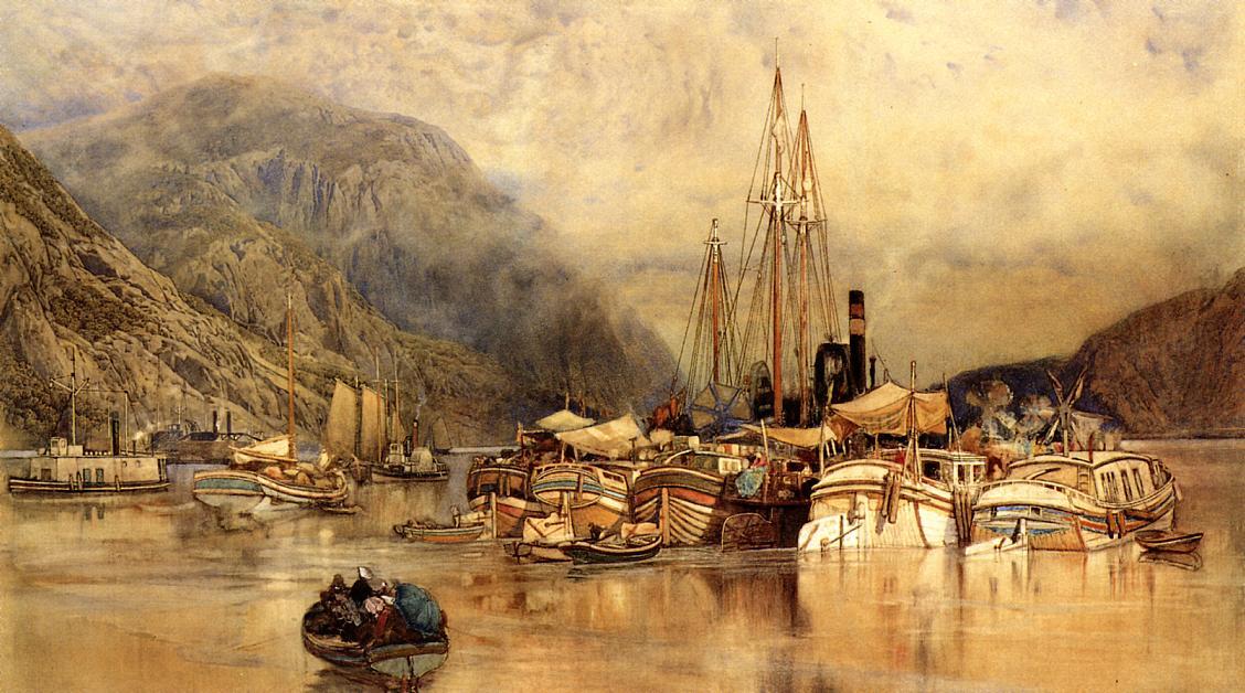Wikioo.org – La Enciclopedia de las Bellas Artes - Pintura, Obras de arte de Samuel Colman - tormenta rey en el Hudson