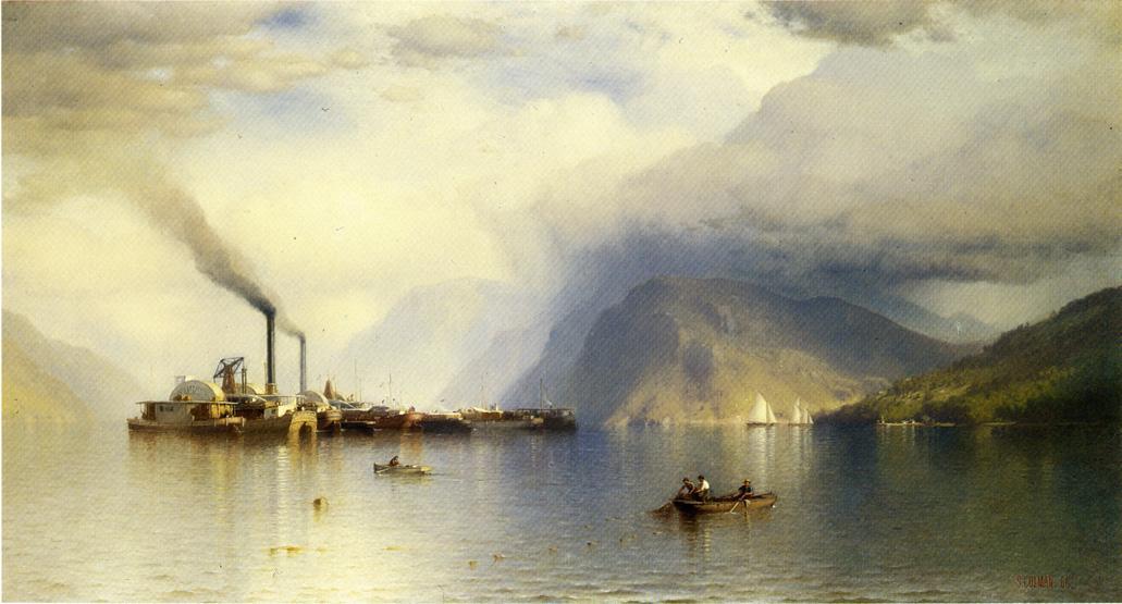 WikiOO.org - Encyclopedia of Fine Arts - Maleri, Artwork Samuel Colman - Storm King on the Hudson