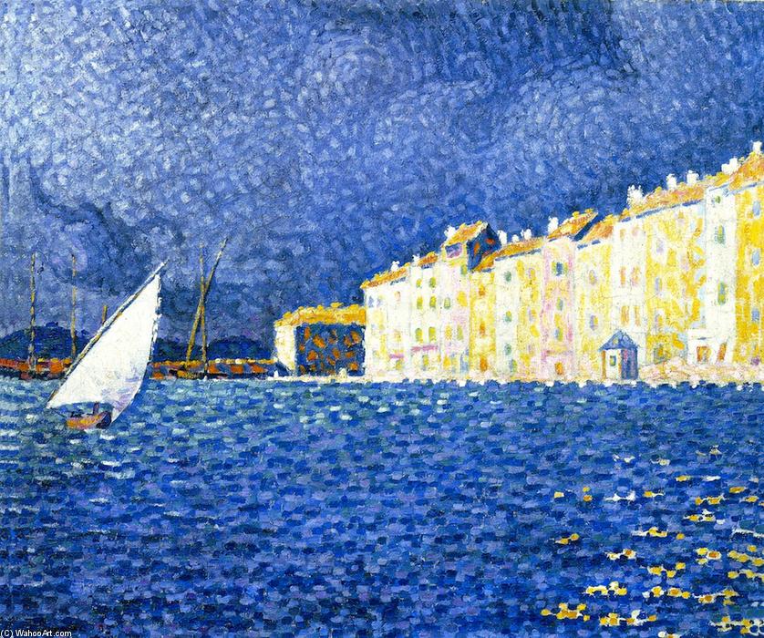 Wikioo.org - สารานุกรมวิจิตรศิลป์ - จิตรกรรม Paul Signac - The Storm, Saint-Tropez