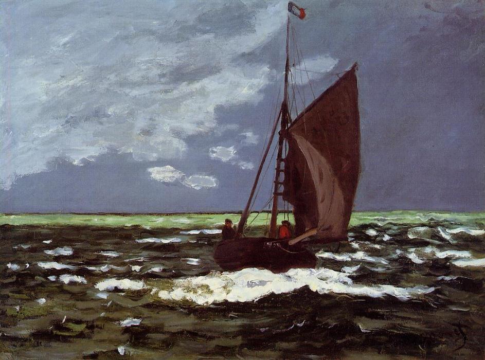 WikiOO.org - Encyclopedia of Fine Arts - Malba, Artwork Claude Monet - Stormy Seascape
