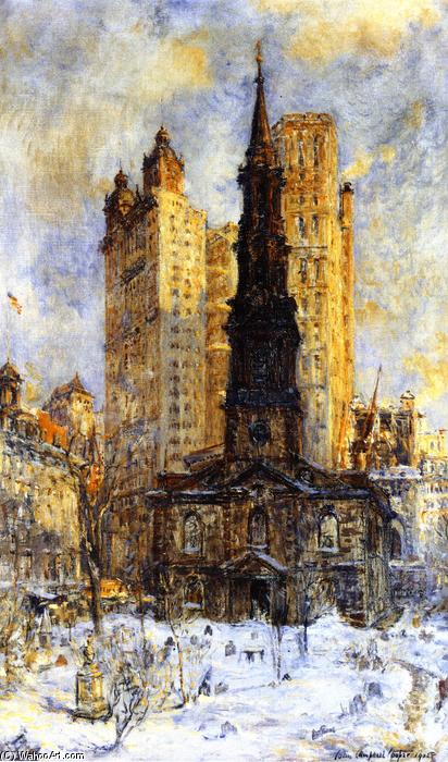 Wikioo.org - The Encyclopedia of Fine Arts - Painting, Artwork by Colin Campbell Cooper - St. Paul's Chapel