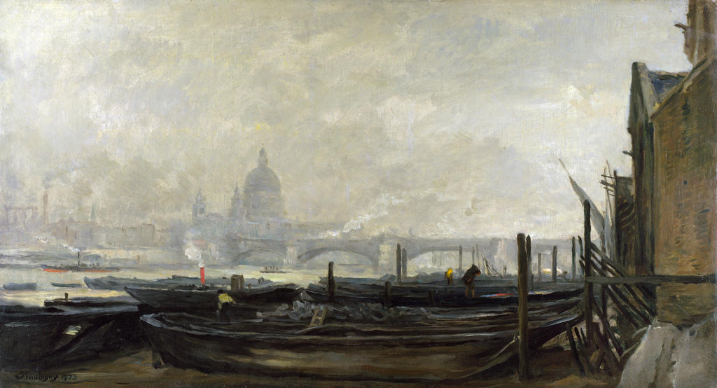 Wikioo.org - The Encyclopedia of Fine Arts - Painting, Artwork by Charles François Daubigny - St Paul's from the Surrey Side