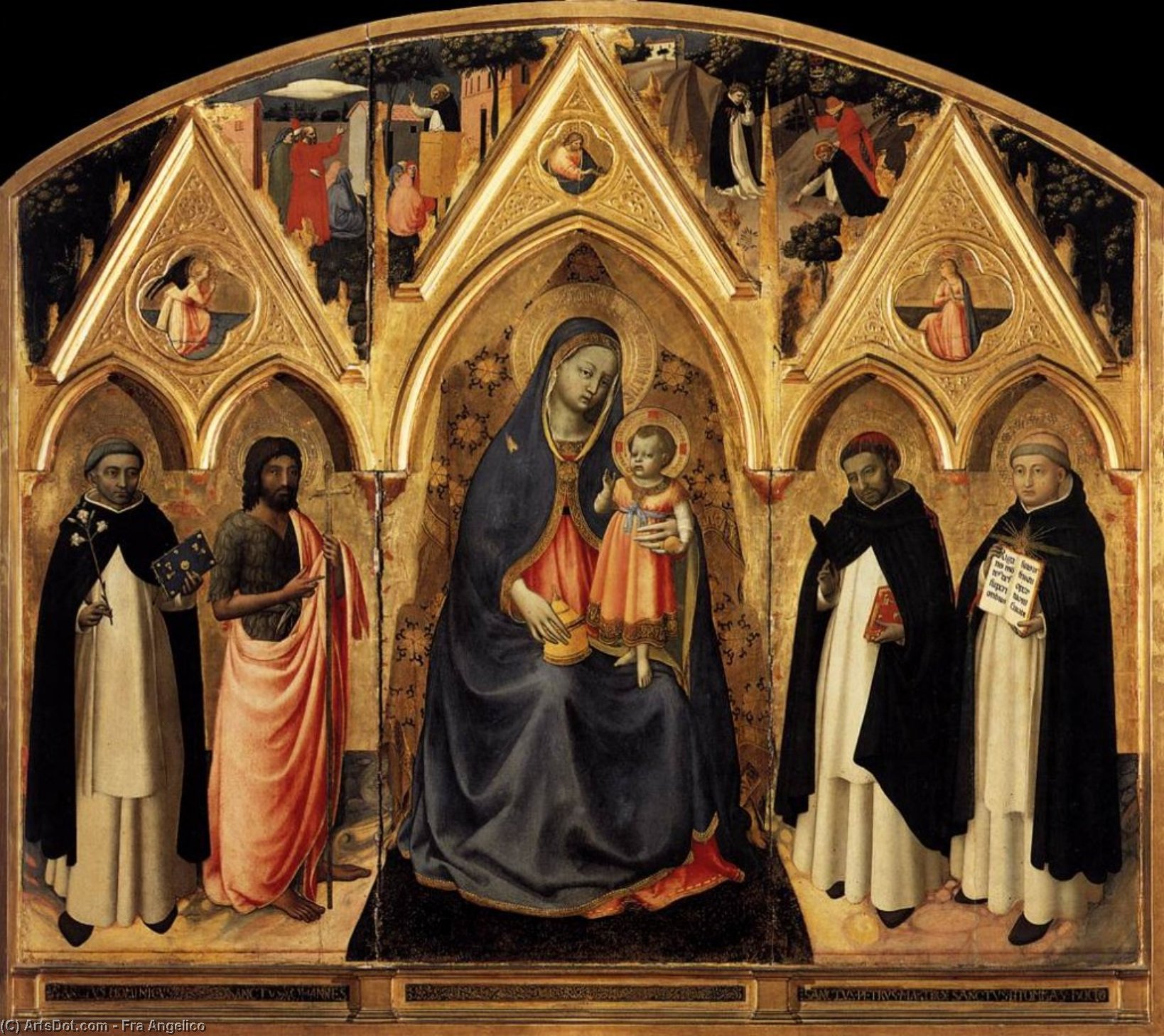 Wikioo.org – L'Enciclopedia delle Belle Arti - Pittura, Opere di Fra Angelico - San Pietro Martire pala daltare