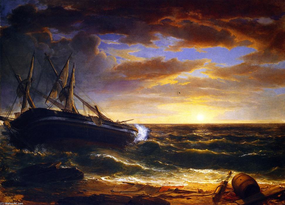 WikiOO.org - Güzel Sanatlar Ansiklopedisi - Resim, Resimler Asher Brown Durand - The Stranded Ship