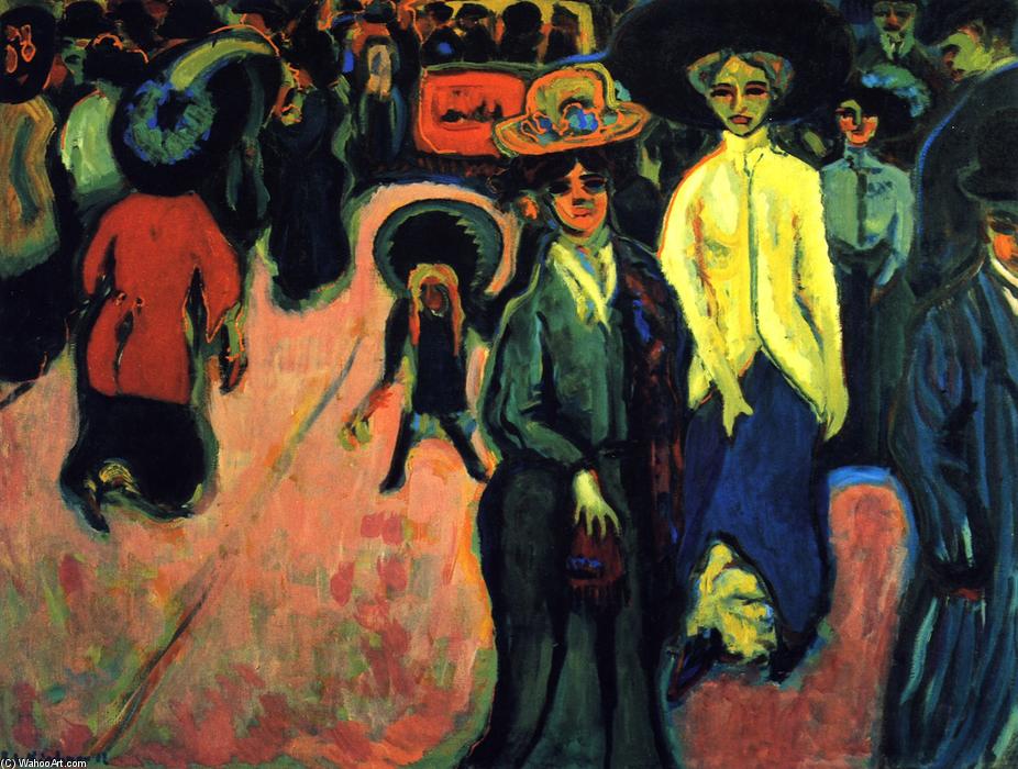 Wikioo.org - The Encyclopedia of Fine Arts - Painting, Artwork by Ernst Ludwig Kirchner - Straße