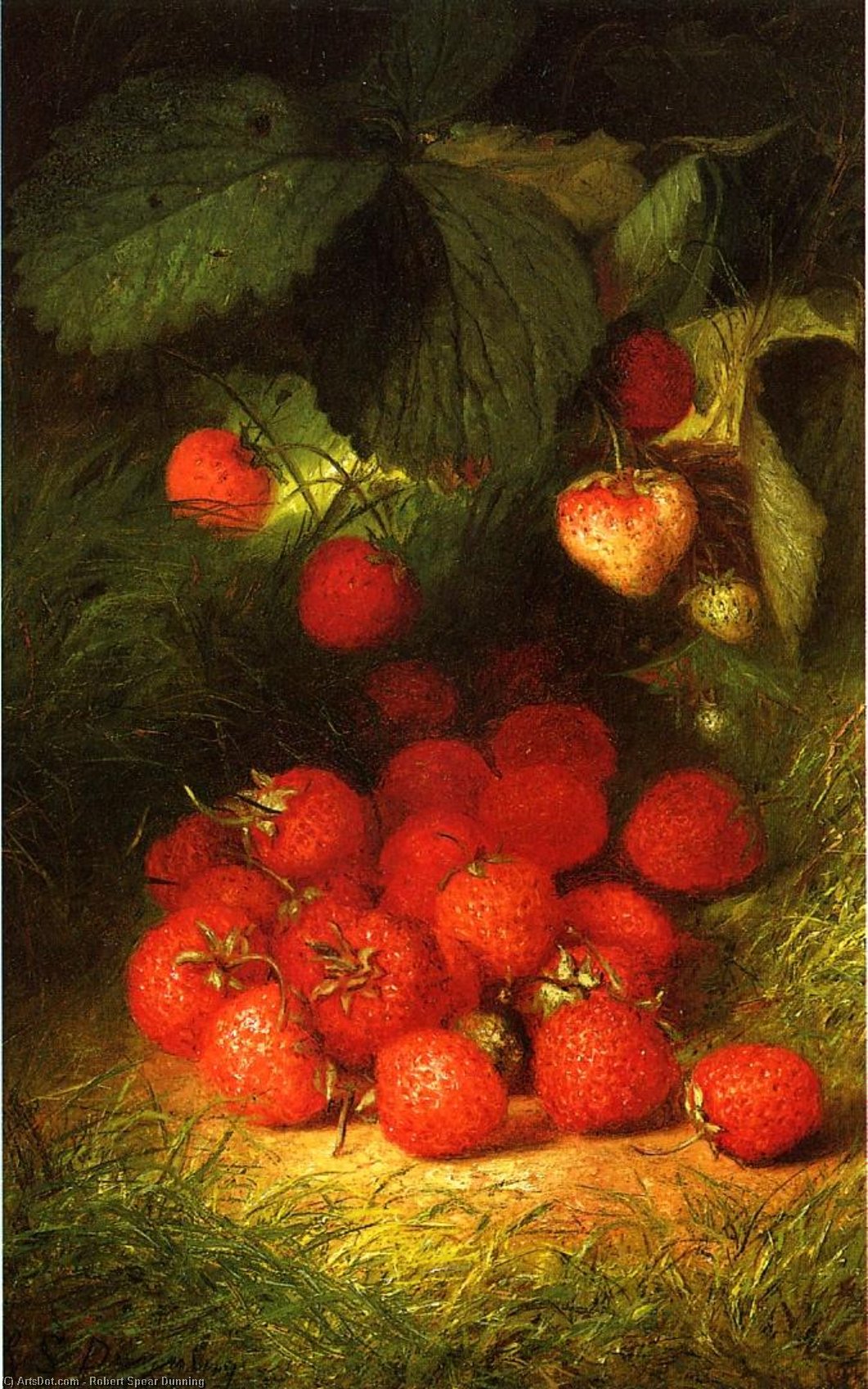 Wikioo.org - The Encyclopedia of Fine Arts - Painting, Artwork by Robert Spear Dunning - Strawberries