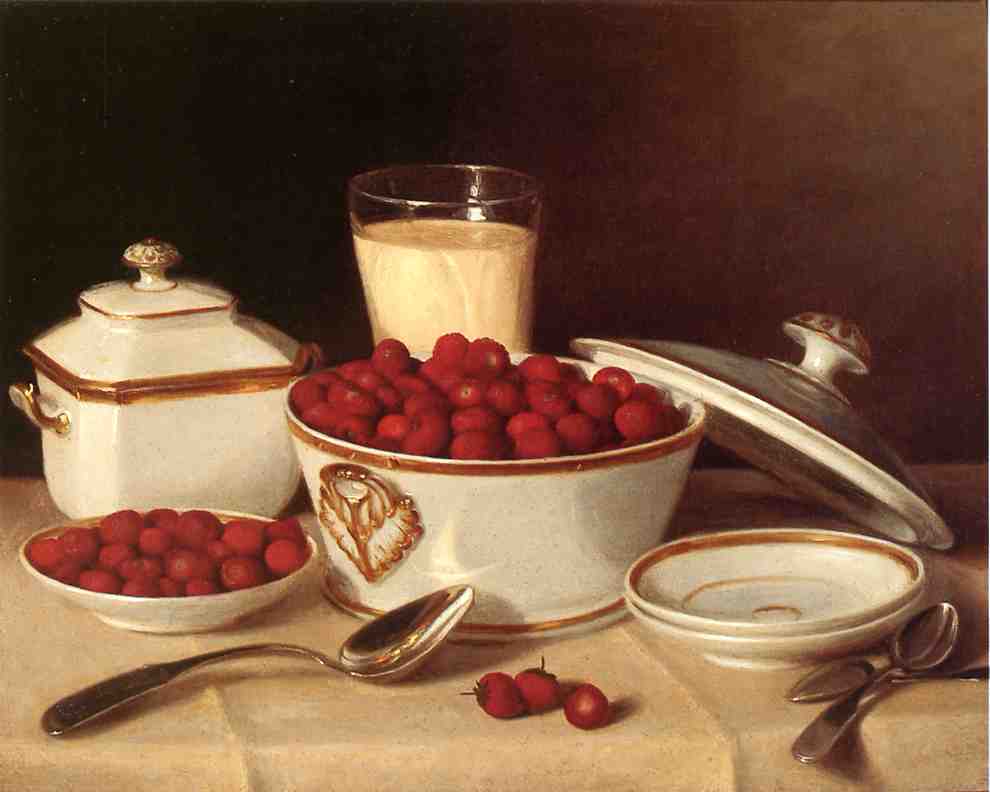 Wikioo.org - The Encyclopedia of Fine Arts - Painting, Artwork by John F Francis - Strawberries and Cream