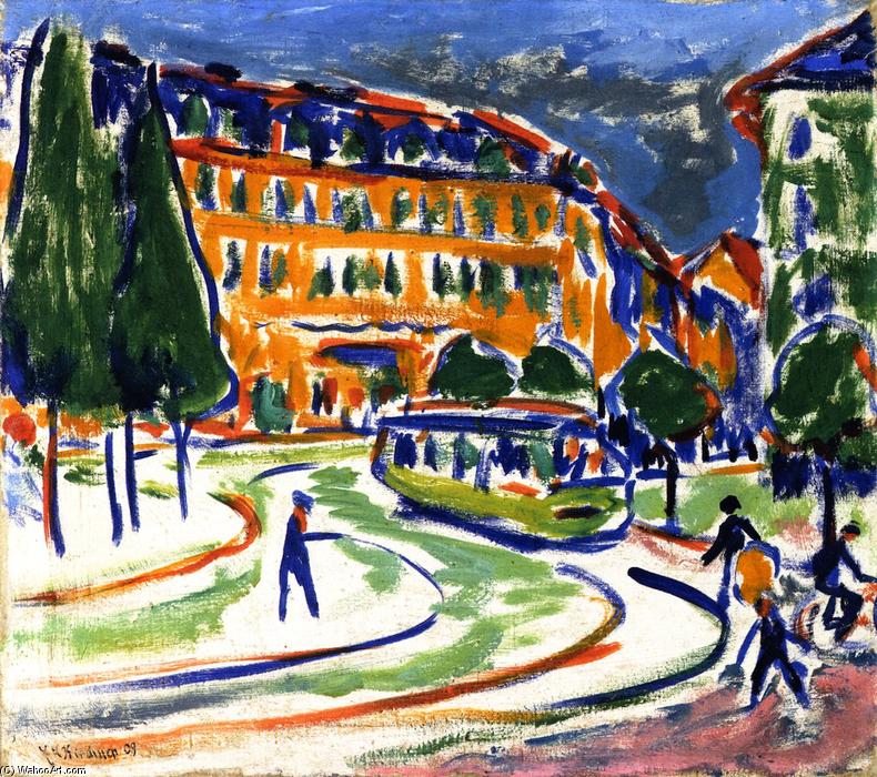 Wikioo.org - The Encyclopedia of Fine Arts - Painting, Artwork by Ernst Ludwig Kirchner - Streetcar (in Dresden)