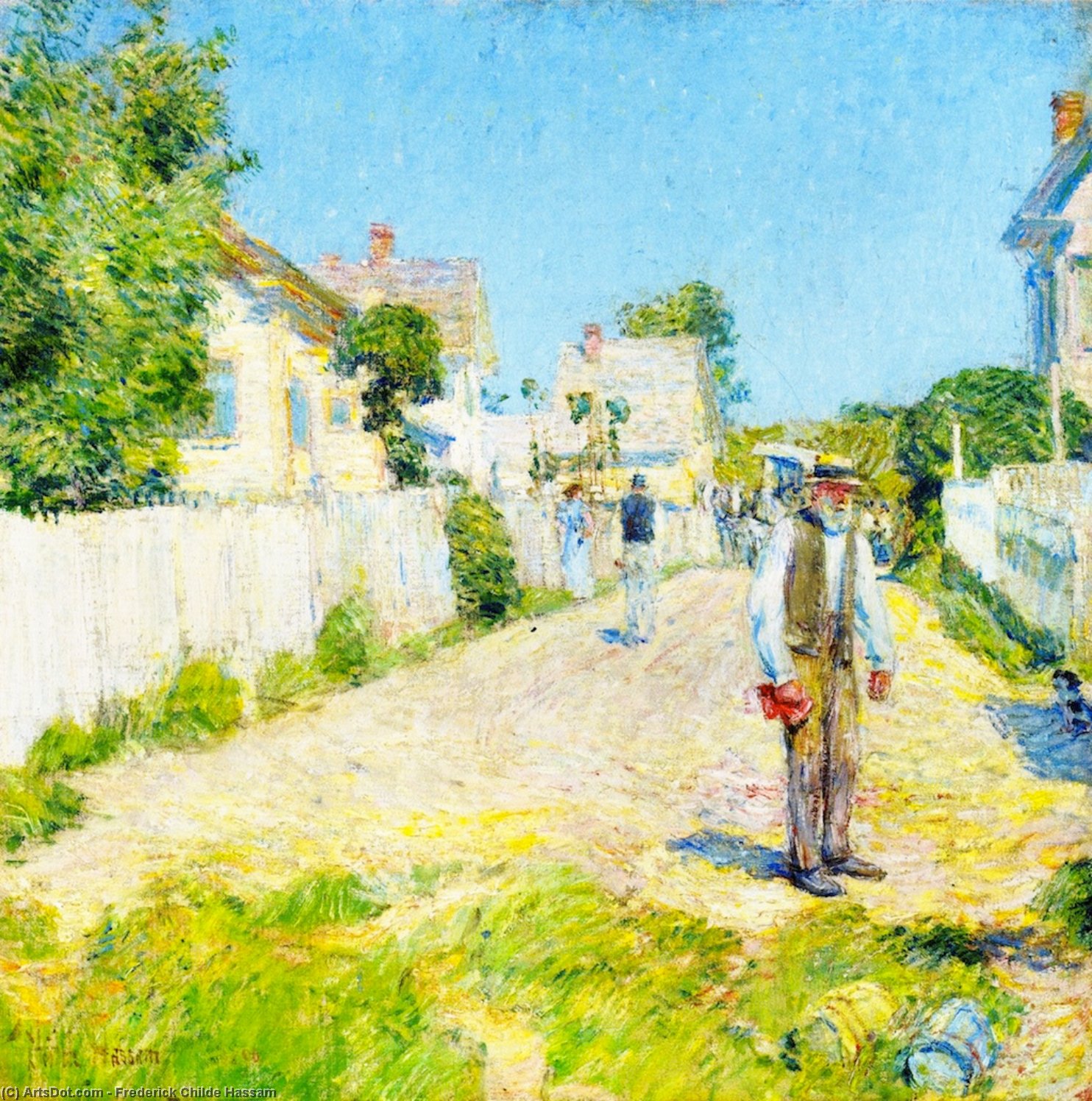 Wikioo.org - The Encyclopedia of Fine Arts - Painting, Artwork by Frederick Childe Hassam - Street in Gloucester