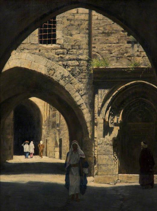 WikiOO.org - Encyclopedia of Fine Arts - Maľba, Artwork John Maler Collier - A Street in Jerusalem