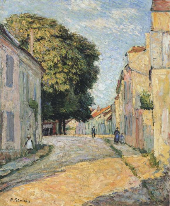 WikiOO.org - Encyclopedia of Fine Arts - Maalaus, taideteos Henri Lebasque - A street in Montevrain