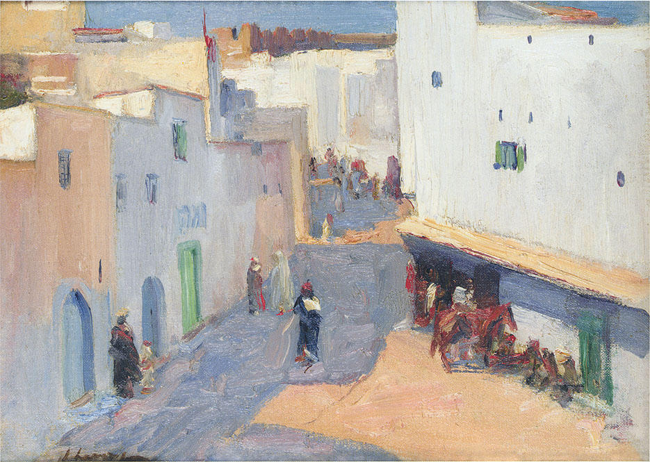 WikiOO.org - Encyclopedia of Fine Arts - Maľba, Artwork John Lavery - A Street in Tangier