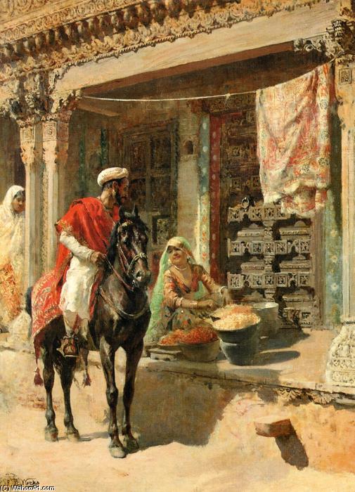 Wikioo.org - The Encyclopedia of Fine Arts - Painting, Artwork by Edwin Lord Weeks - Street Vendor, Ahmedabad