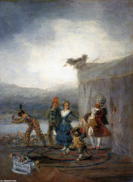 Wikioo.org - The Encyclopedia of Fine Arts - Painting, Artwork by Francisco De Goya - Strolling Players