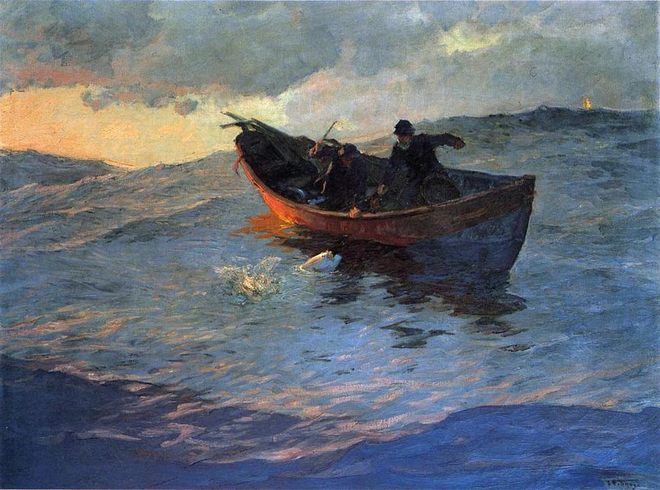 Wikioo.org - The Encyclopedia of Fine Arts - Painting, Artwork by Edward Henry Potthast - Struggle for the Catch