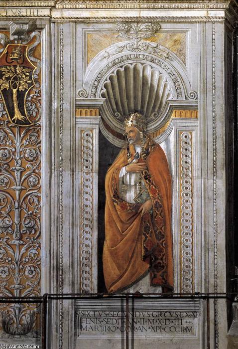 Wikioo.org – La Enciclopedia de las Bellas Artes - Pintura, Obras de arte de Sandro Botticelli - San Sixto II
