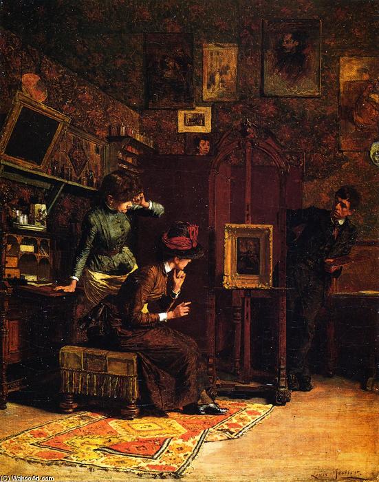 Wikioo.org - The Encyclopedia of Fine Arts - Painting, Artwork by Louis C Moeller - A Studio Interior
