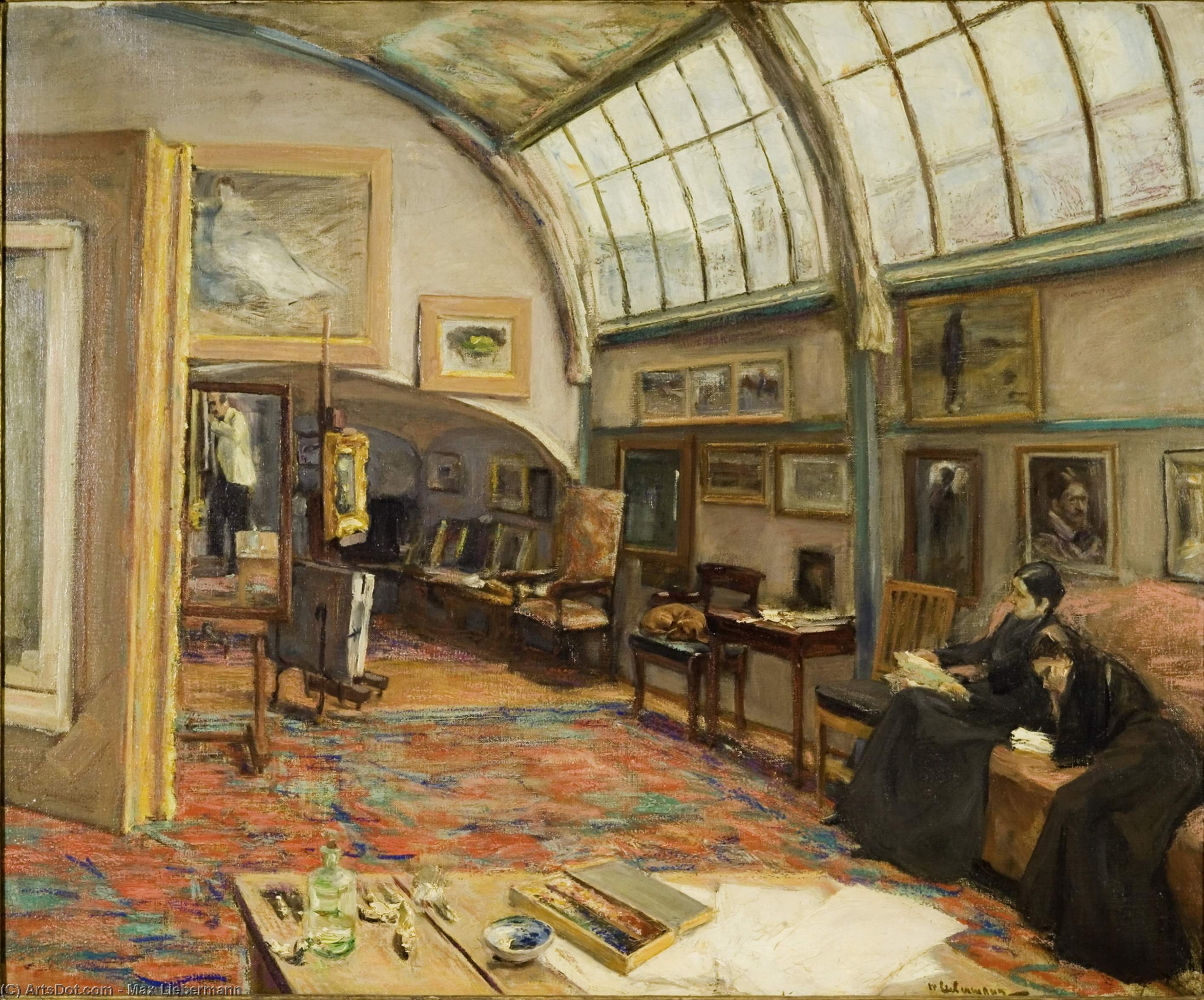 Wikioo.org - The Encyclopedia of Fine Arts - Painting, Artwork by Max Liebermann - Studio of the painter at the Brandenburg Gate