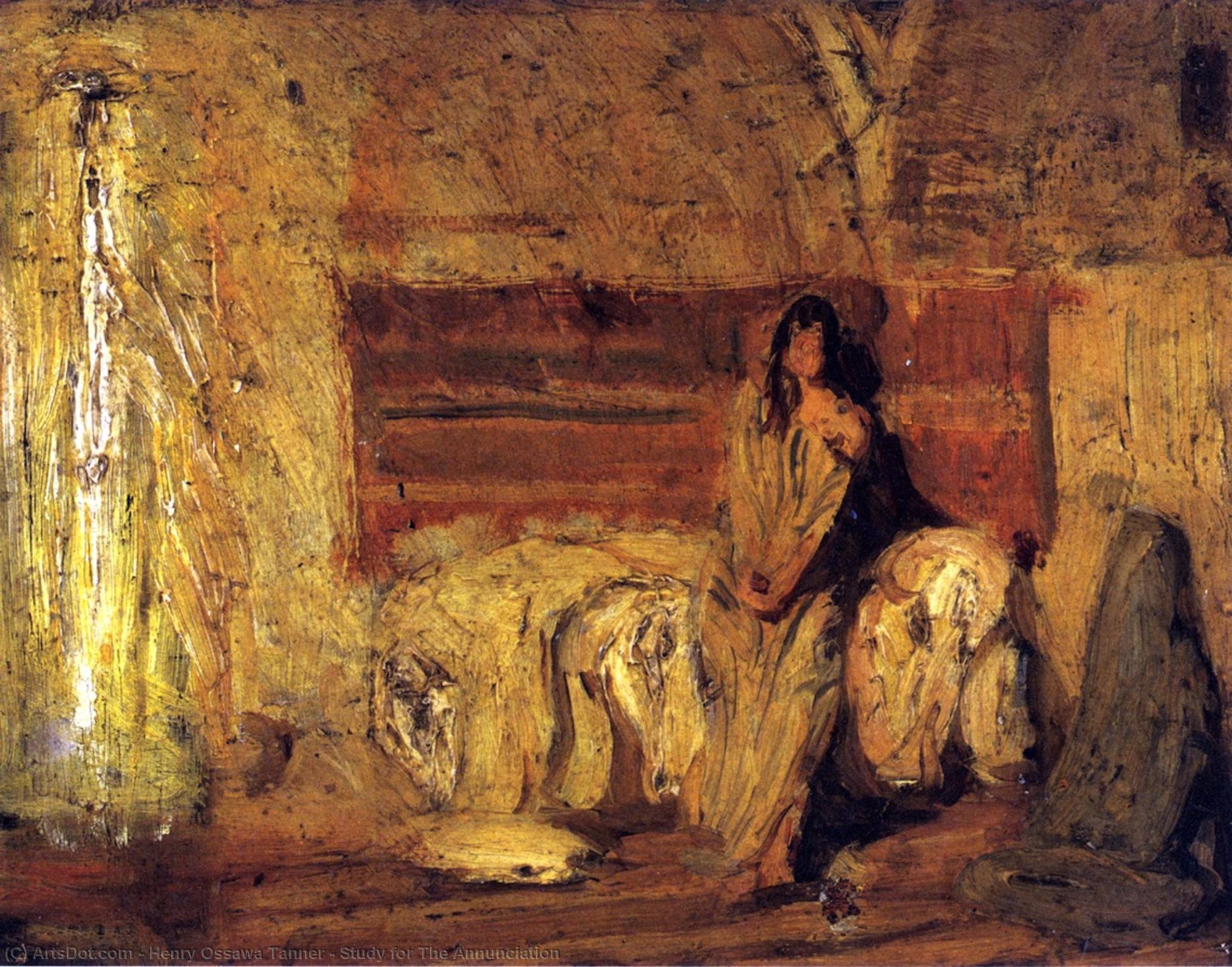 WikiOO.org - Encyclopedia of Fine Arts - Lukisan, Artwork Henry Ossawa Tanner - Study for The Annunciation