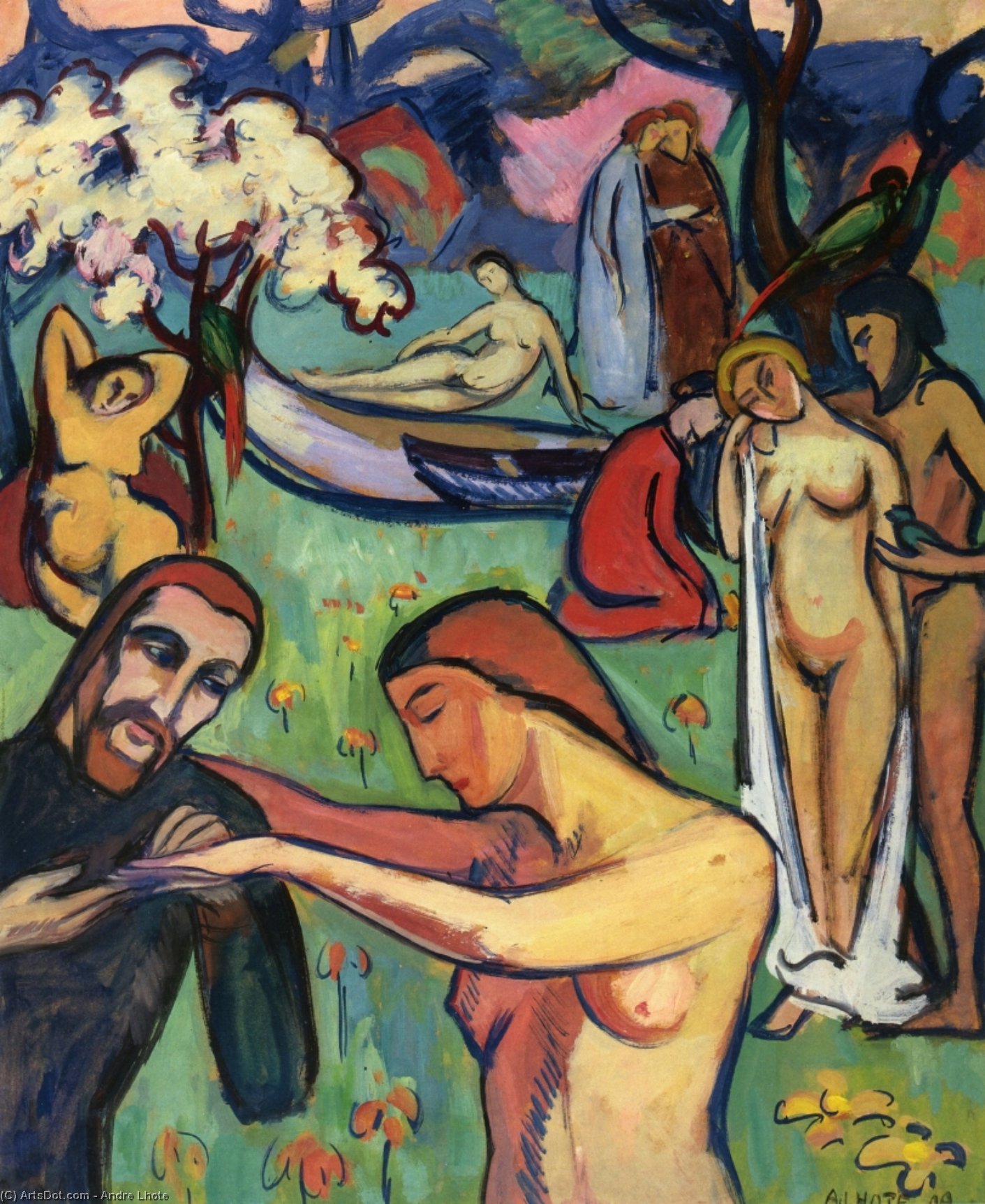 WikiOO.org - Encyclopedia of Fine Arts - Schilderen, Artwork Andre Lhote - Study for The Garden of Love''''