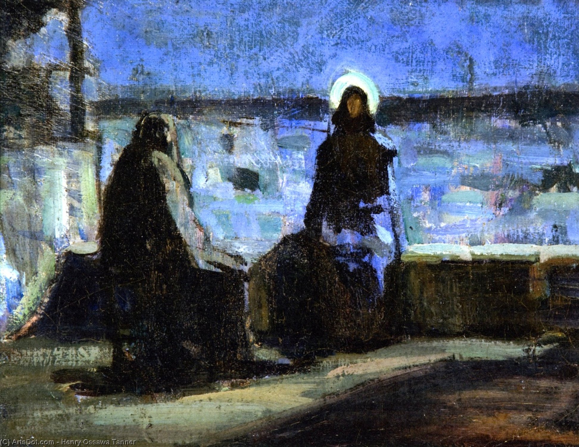 Wikioo.org - The Encyclopedia of Fine Arts - Painting, Artwork by Henry Ossawa Tanner - Study for Nicodemus Visiting Jesus