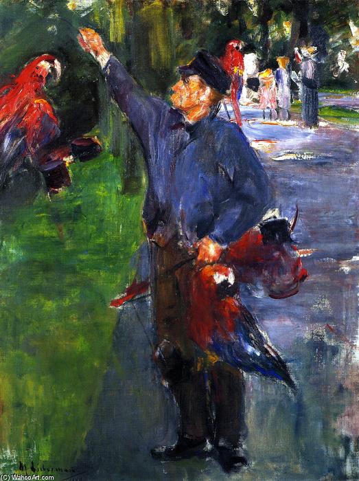 Wikioo.org - The Encyclopedia of Fine Arts - Painting, Artwork by Max Liebermann - Study for 'Parrotman'