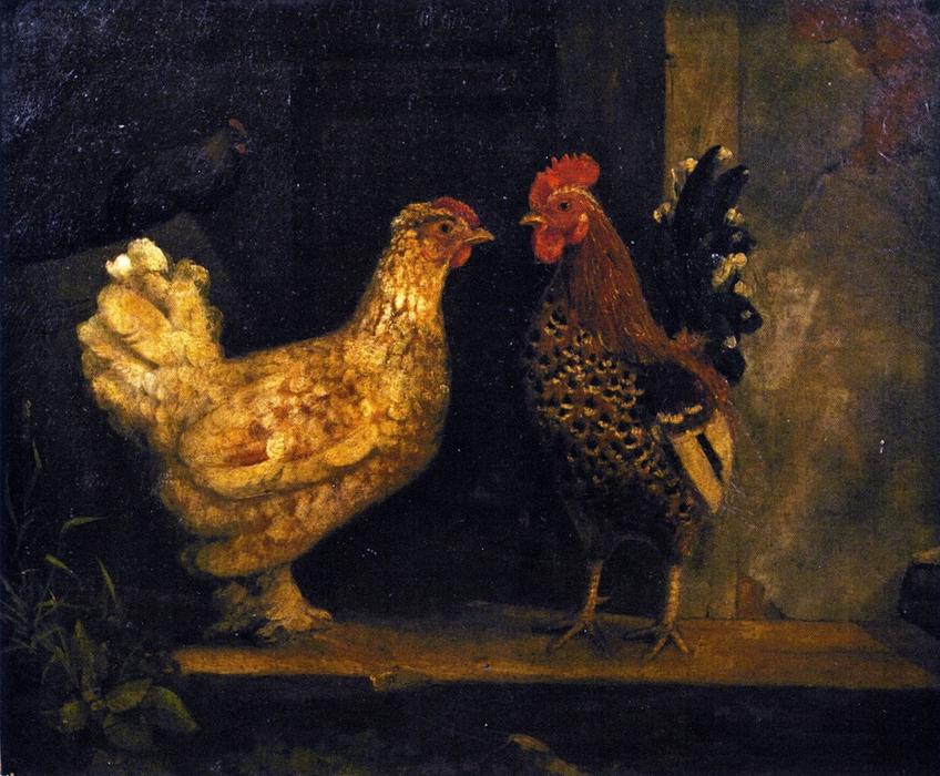 Wikioo.org - The Encyclopedia of Fine Arts - Painting, Artwork by Charles Henry Miller - Study from Nature - Chickens