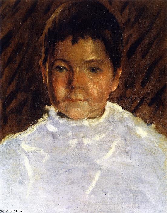 Wikioo.org - The Encyclopedia of Fine Arts - Painting, Artwork by William Merritt Chase - Study of a Boy's Head (also known as Robert Stewart Chase)