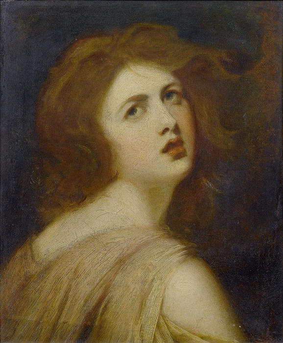 Wikioo.org - The Encyclopedia of Fine Arts - Painting, Artwork by George Romney - A Study of Emma, Lady Hamilton, as Miranda