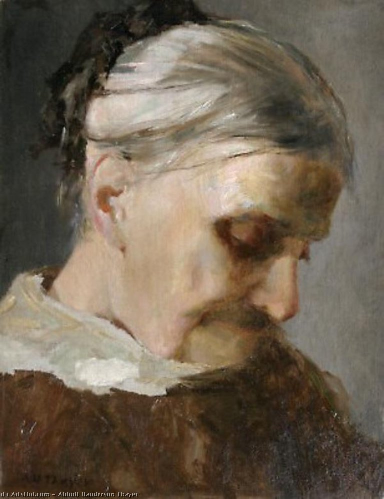 Wikioo.org - The Encyclopedia of Fine Arts - Painting, Artwork by Abbott Handerson Thayer - A Study of an Old Woman