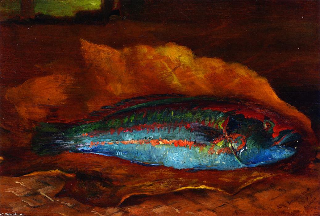 Wikioo.org - The Encyclopedia of Fine Arts - Painting, Artwork by John La Farge - Study of the Parrot Fish