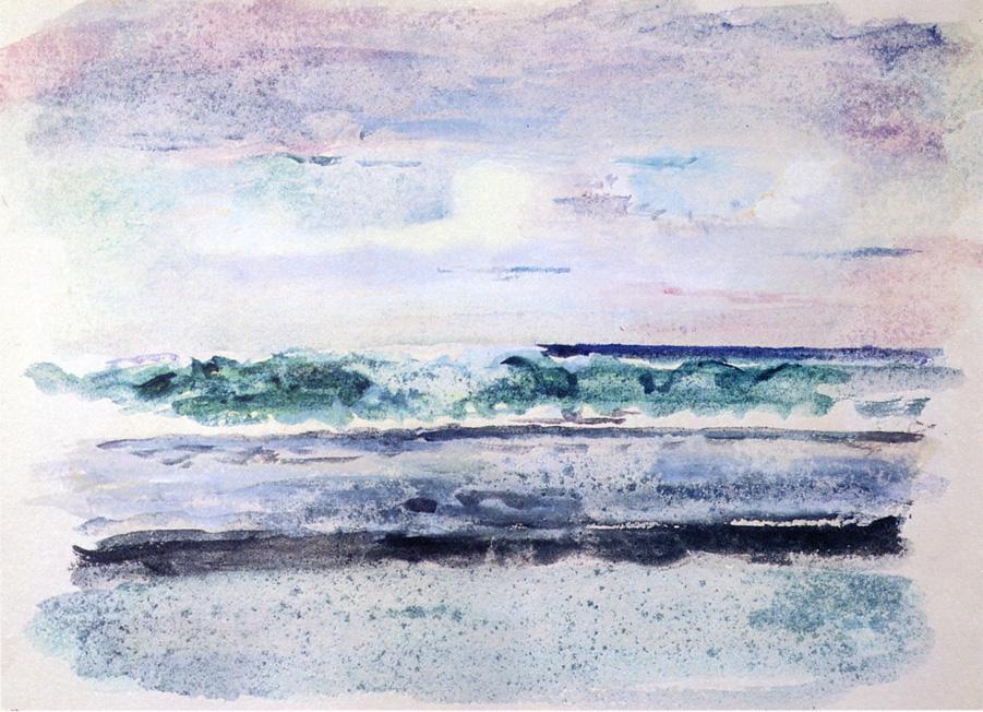 Wikioo.org - The Encyclopedia of Fine Arts - Painting, Artwork by John La Farge - Study of Surf, Breaking on Outsiide Reef Tautira, Taiarapu, Tahiti, March 1891